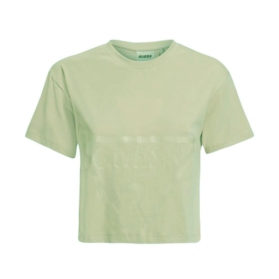 Guess Γυναικεία κοντομάνικη μπλούζα crop Maglieria Tagliata T-Shirt